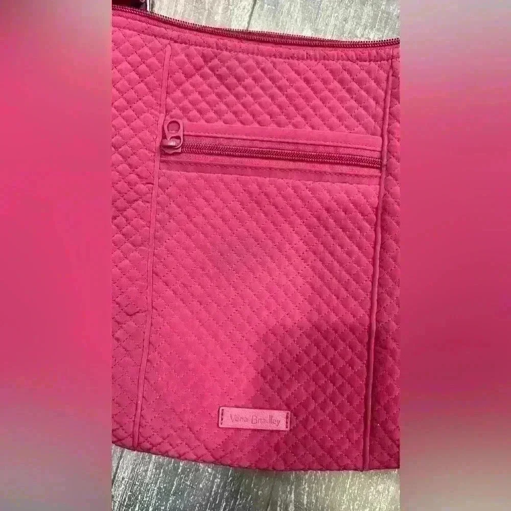 Vera Bradley Hadley Iconic Hipster Crossbody Shoulder Bag in Passion Pink